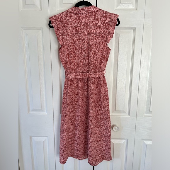 Monteau Mono print Pleat Cap Sleeve Dress - Picture 2 of 7